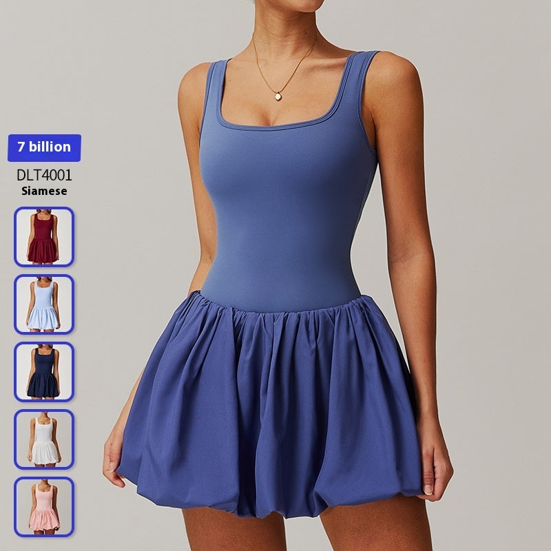 Women's Anti-walking Running Fitness Fake Two Pieces Sports Dress