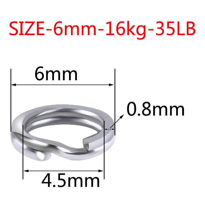 Reinforced Lure Double Ring Stainless Steel Flattening Lure Ring