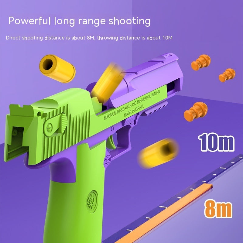 Radish Gun Toy Children's Desert Pistol Model Continuous Hair Throwing Shell Boy Toy