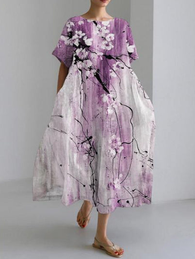 Ladies New 3D Craft Round Neck Dress