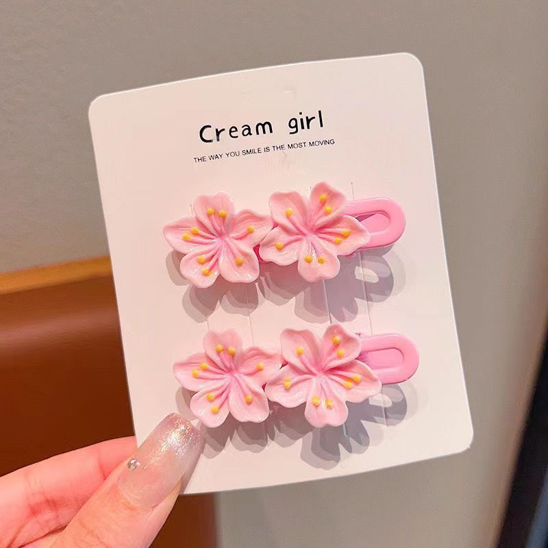 Cherry Blossom Cute Side Cropped Hair Clip Hair Rope