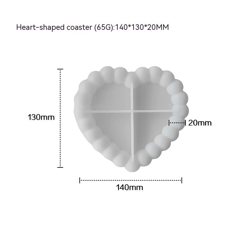 Silicone Bubble Tray Coaster Silicone Mold Table Storage Coaster DIY Plaster Epoxy Mirror Mold