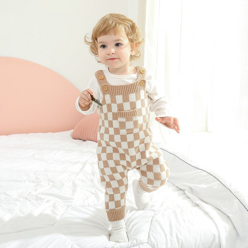 Infant Checkerboard One-piece Romper