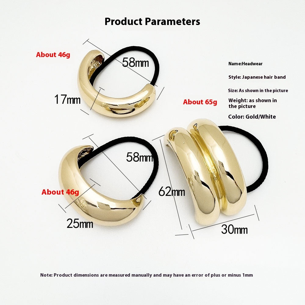 Women's Alloy Ponytail Hair Ring Round Head Rope