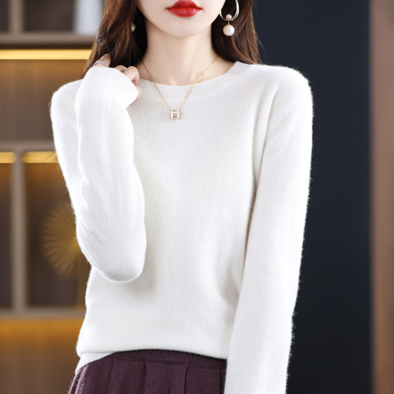 Fashion Autumn Undershirt Women's Long Wool