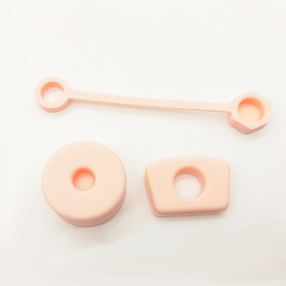 Silicone Outdoor Cup Anti-overflow Plug 3-piece Set Portable Cup Straw Cover Leak-proof Plug