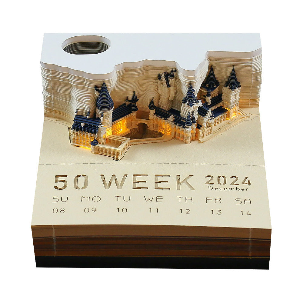 Creative Gift Paper Carved Model 3D Memo