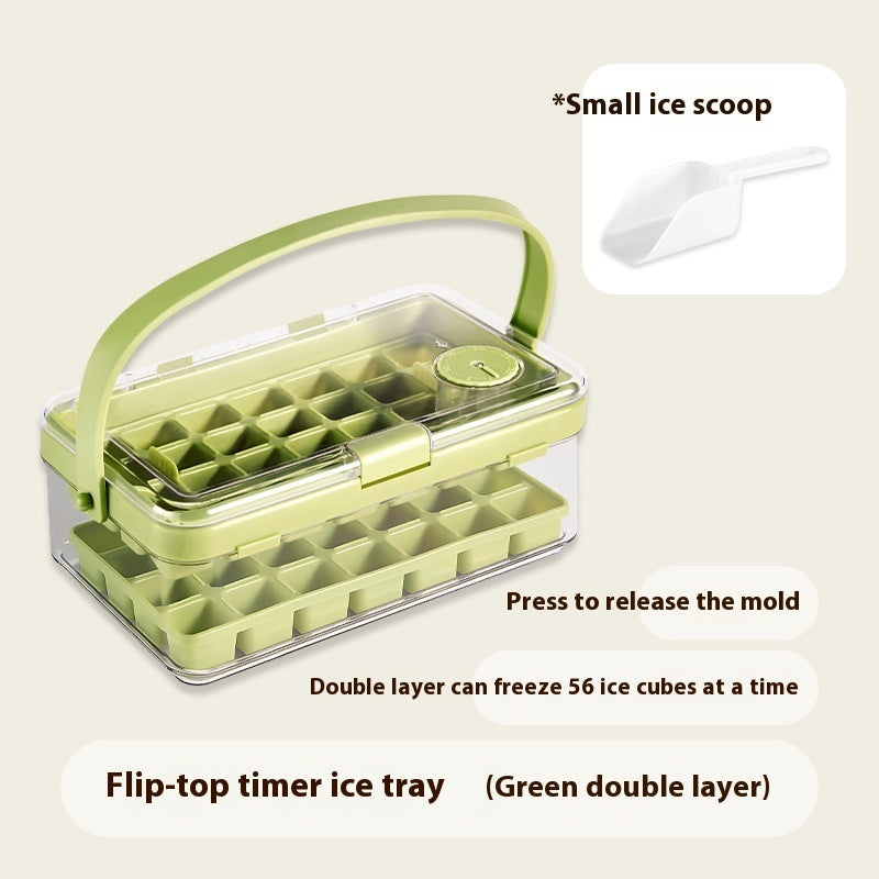 Food Grade Ice Maker Double-layer Push-type Silicone Ice Tray