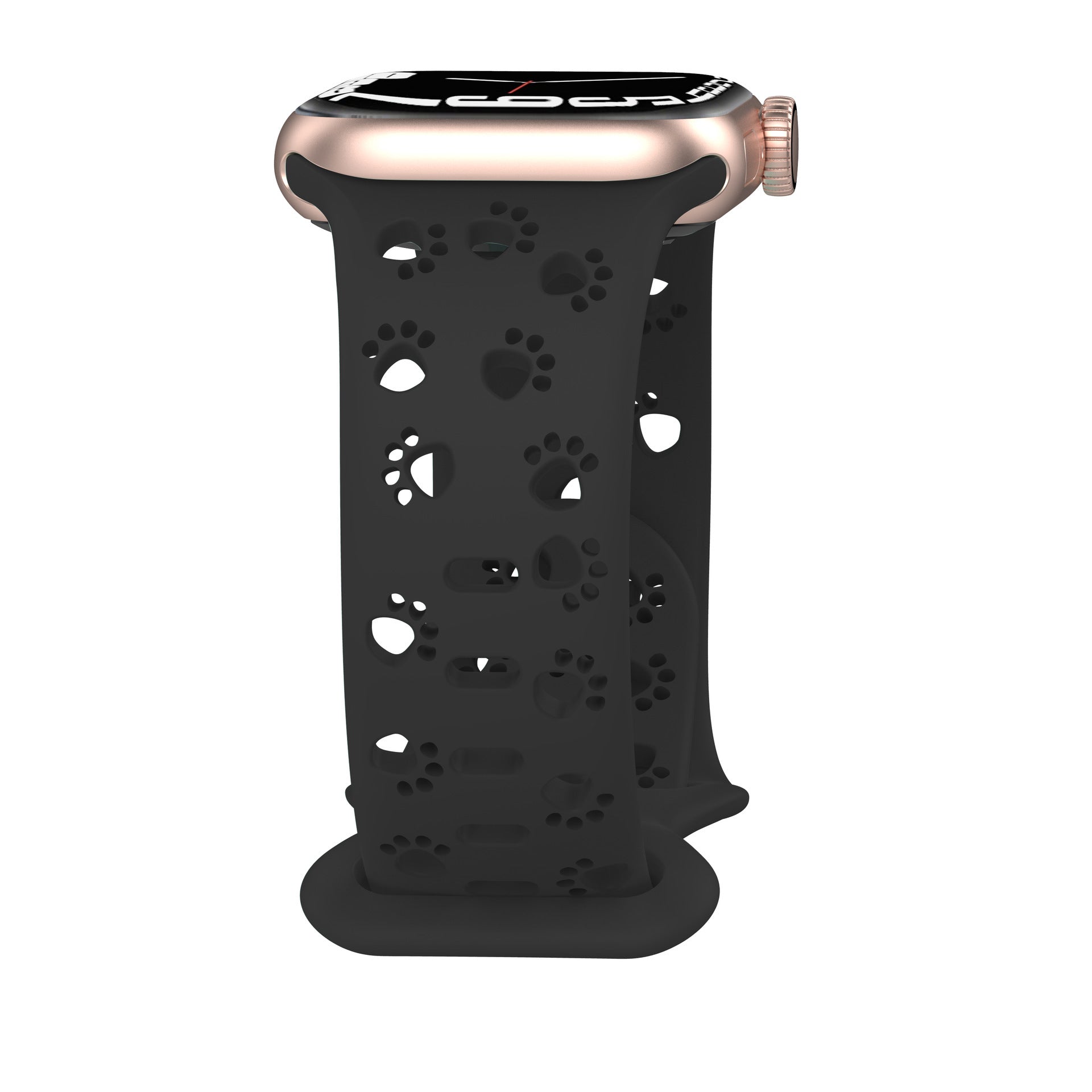 Cat's Paw Hollow Solid Color Silicone Strap