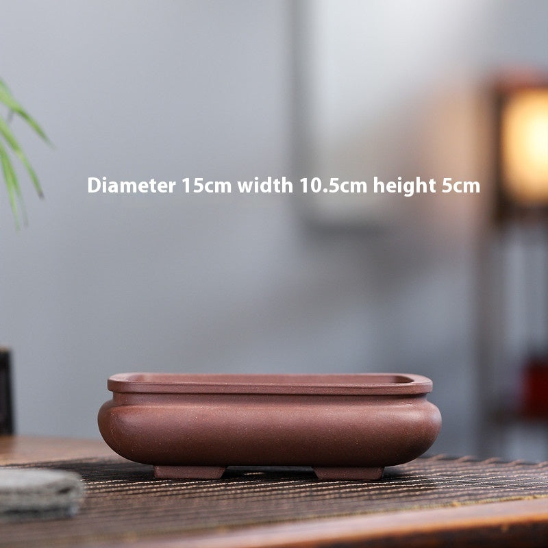 Yixing Purple Sand Small Flower Pot Stoneware Breathable