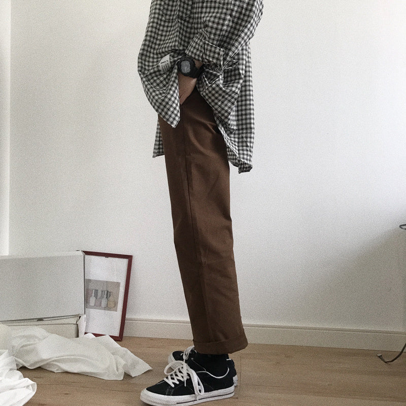 Straight Casual Trousers Autumn Men And Women Same Style