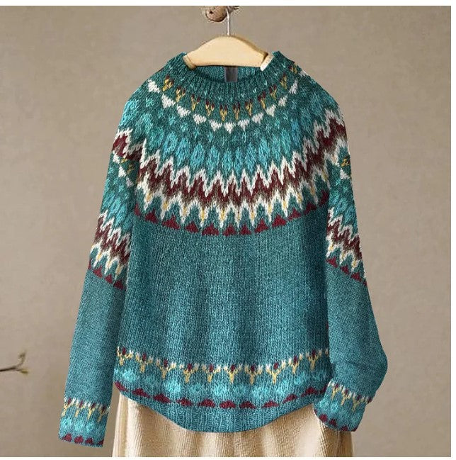 Hot Sale Round Neck Loose And Stylish Long Sleeves Sweater