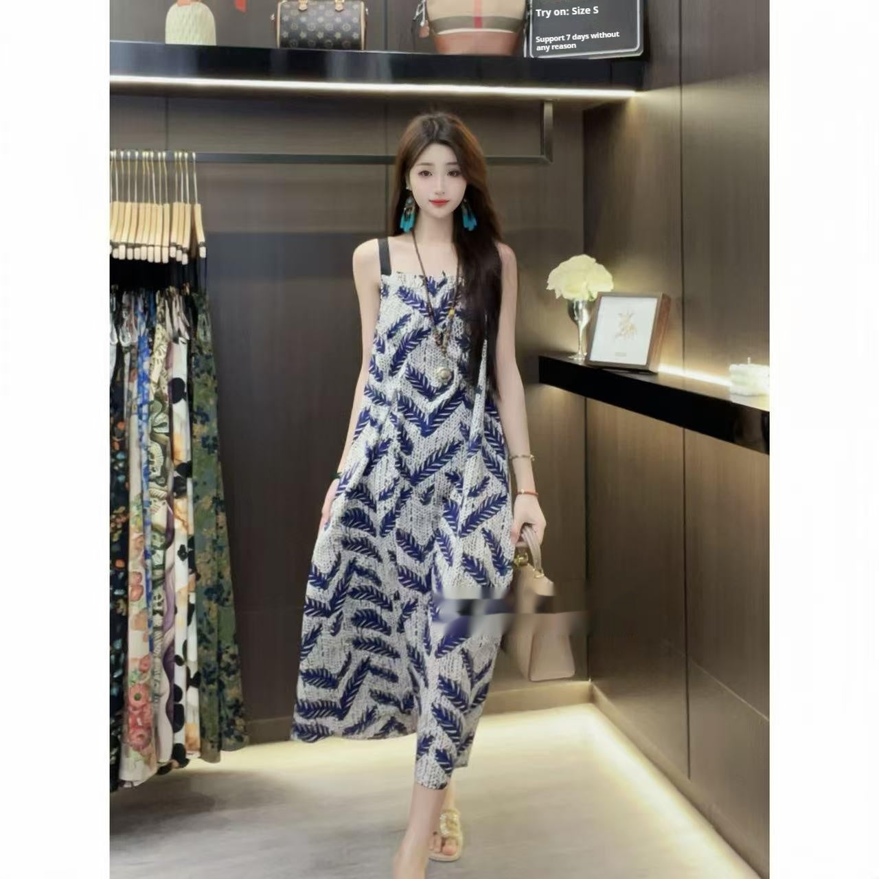 Ladies' Polyester Printed Dress