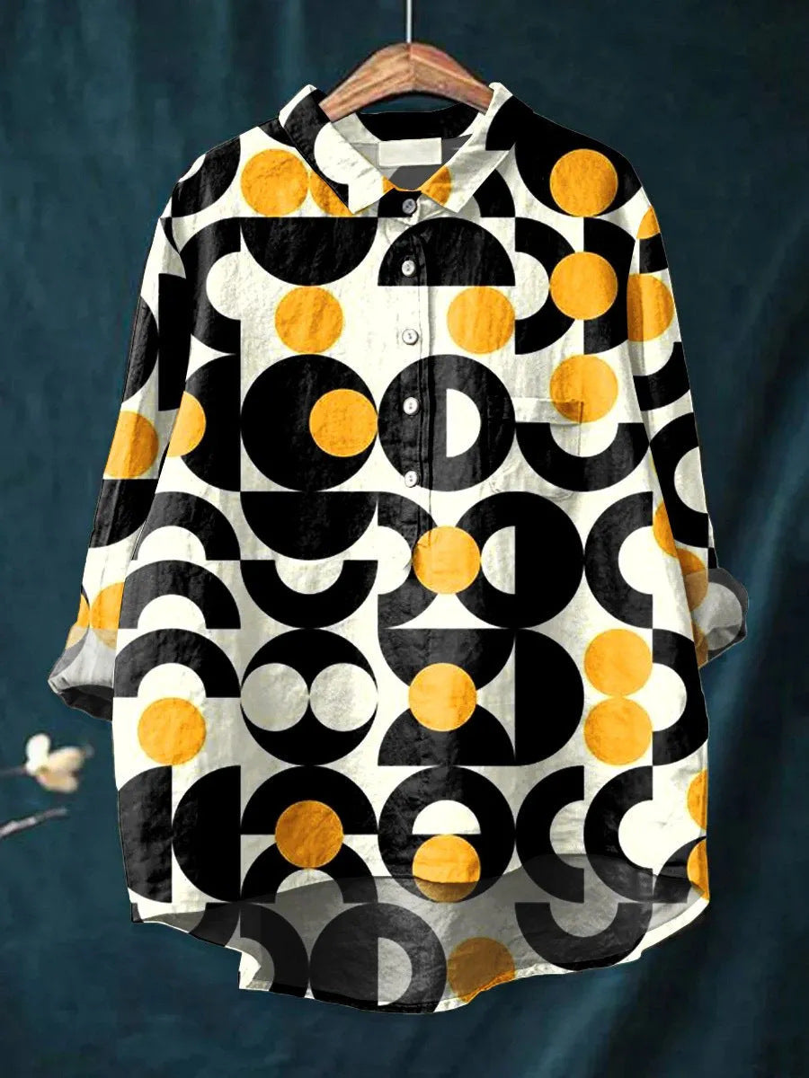 Loose Print Crew Neck Casual Plus Size Women's T-shirt