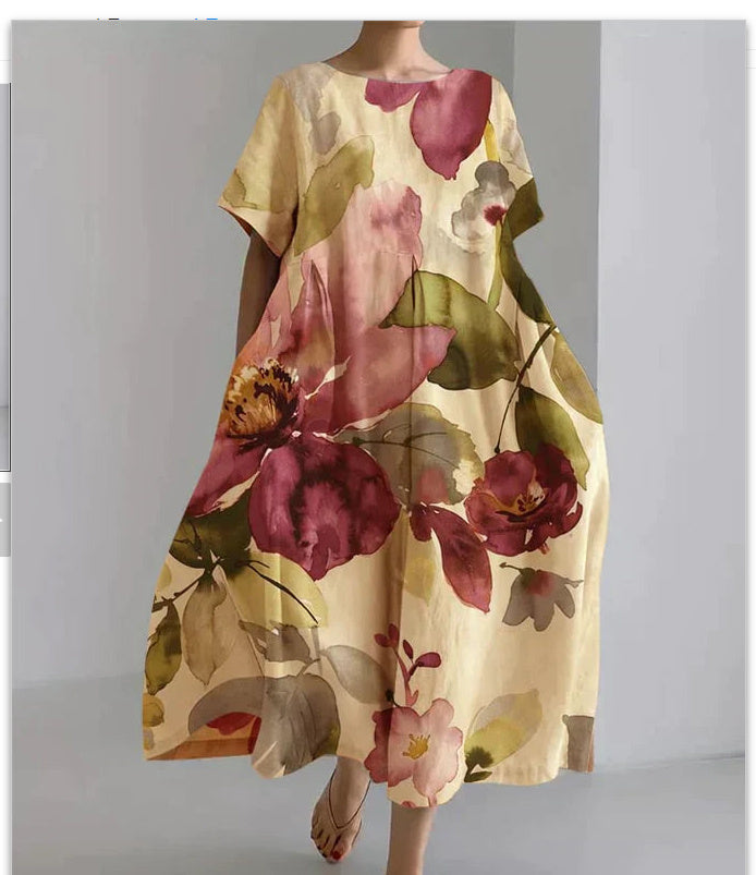 New 3d Printing Summer Urban Leisure Loose Dress Women