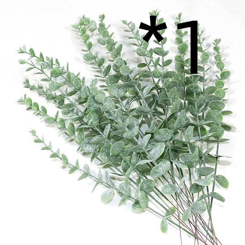 Golden Eucalyptus Eucalyptus Leaves Fake Leaf Stem Autumn Decorative Plant