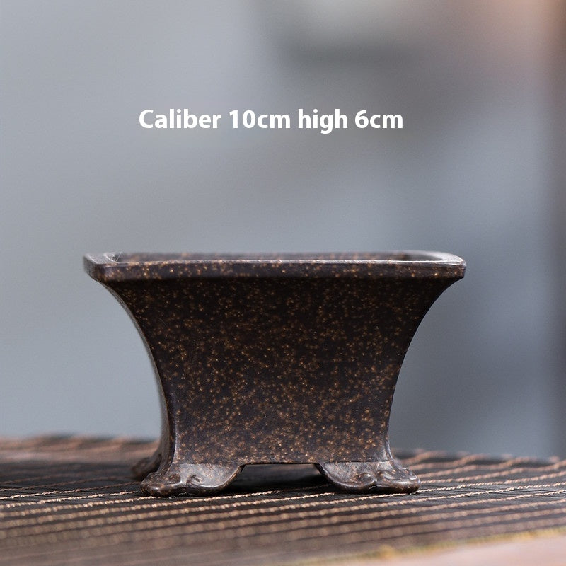 Yixing Purple Sand Small Flower Pot Stoneware Breathable