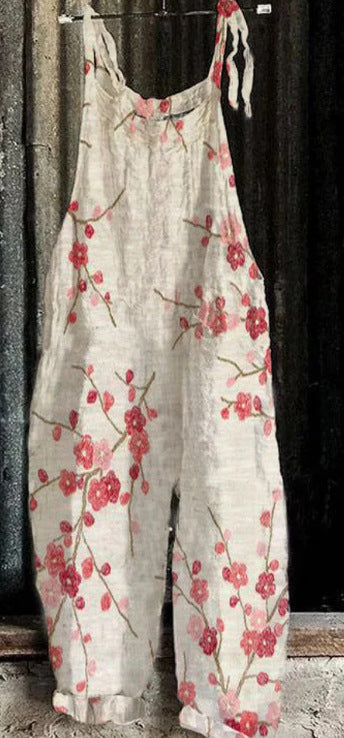 Fashion Animal Retro Printed Women's Jumpsuit