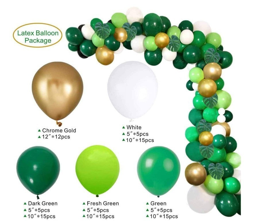 Animal Head Birthday Party Balloon Jungle Set Monstera Theme