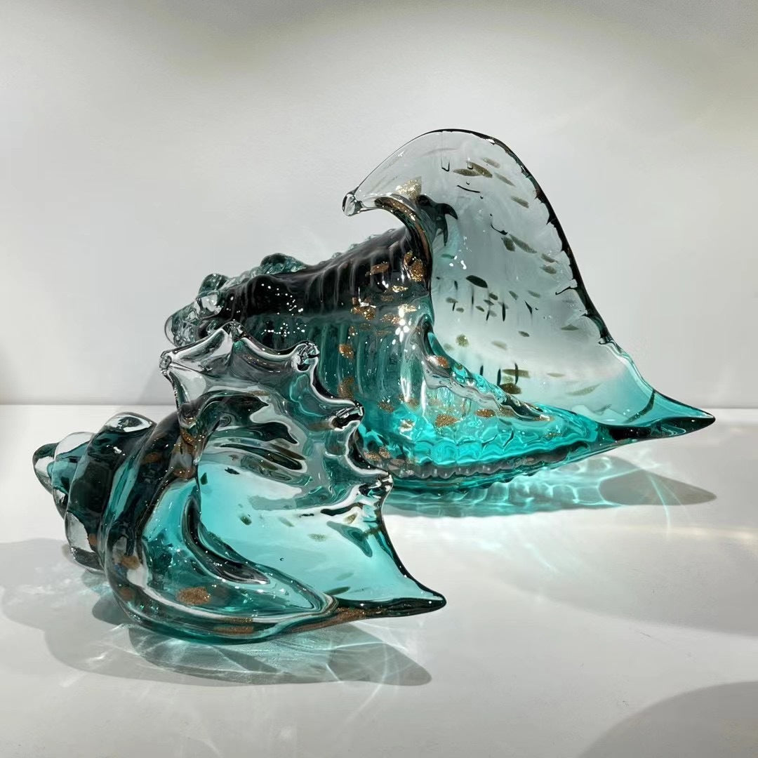 Light Luxury Colored Glaze Colorful Conch Decoration Decorations