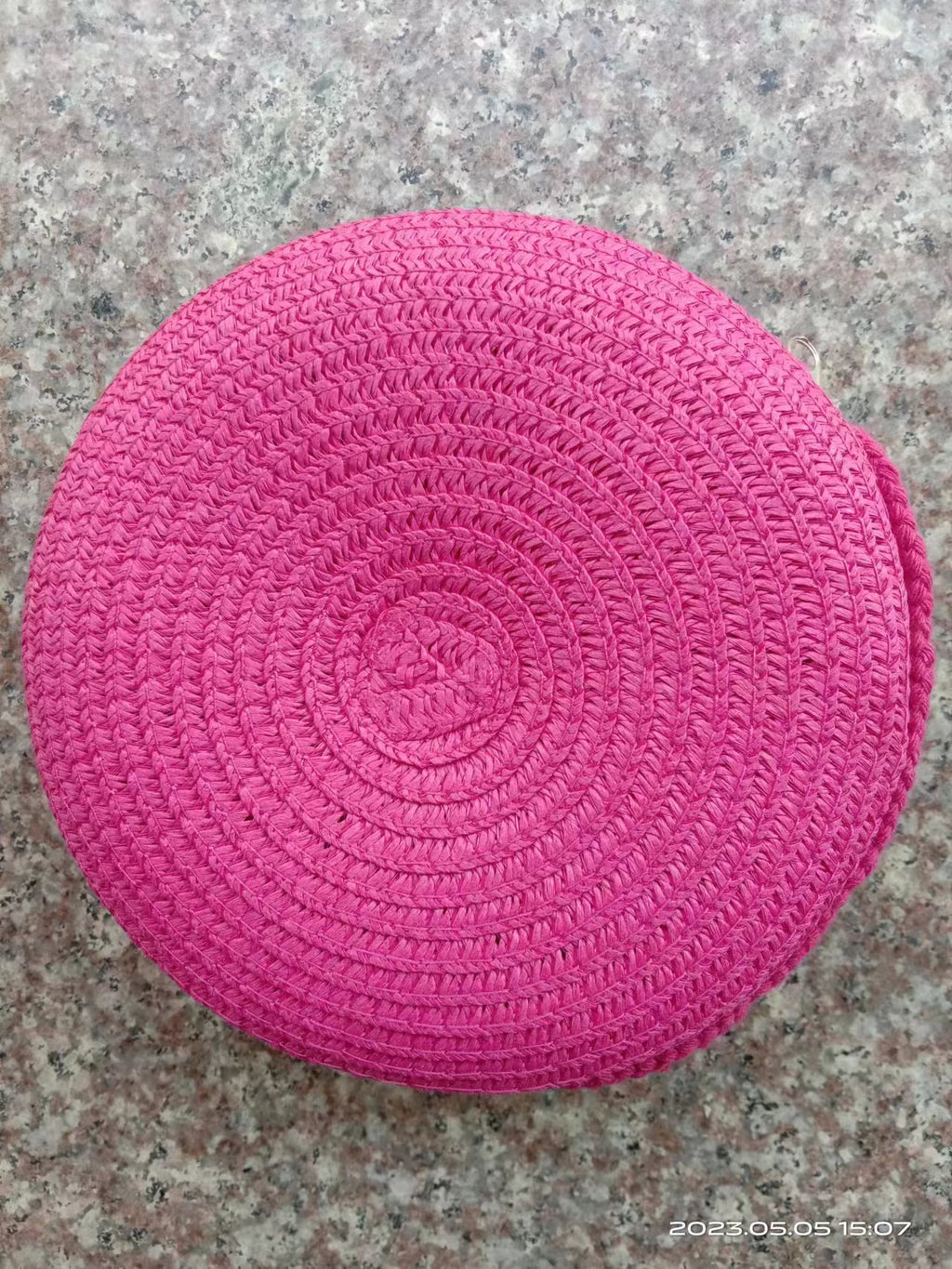 Solid Color Straw Phone Bag For Women