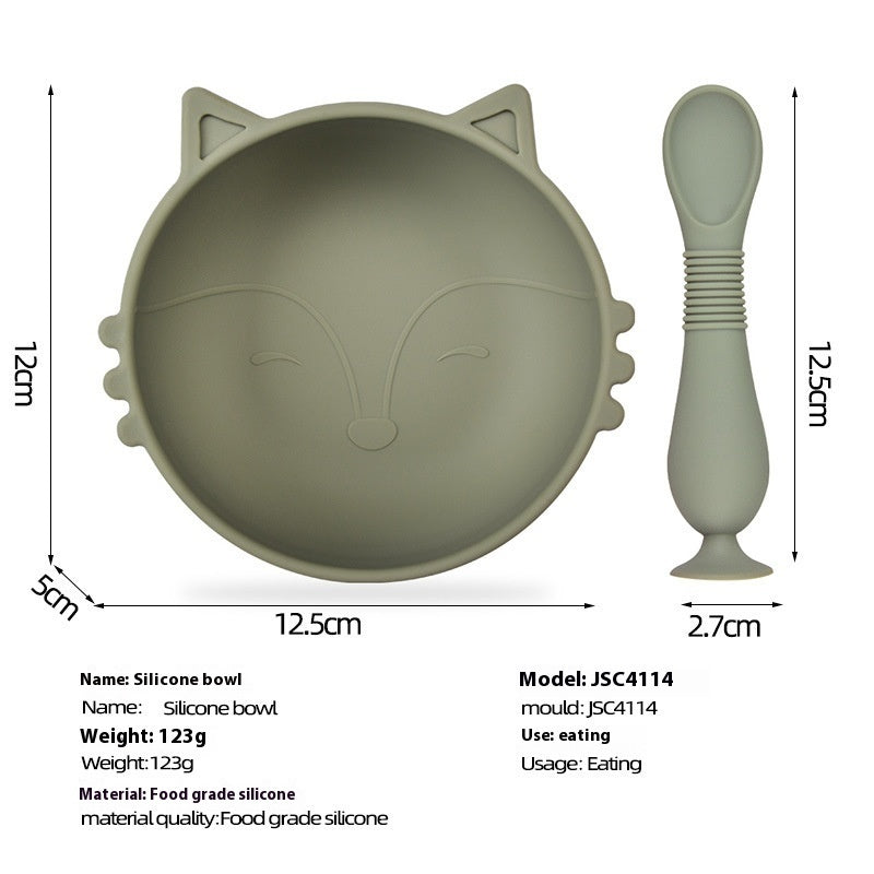 Silicone Solid Food Bowl Children's Tableware