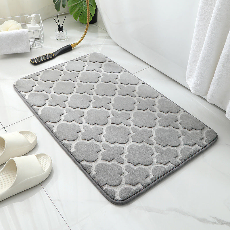 Modern Minimalist Sponge Bathroom Door Non-slip Absorbent Home Ground Mat