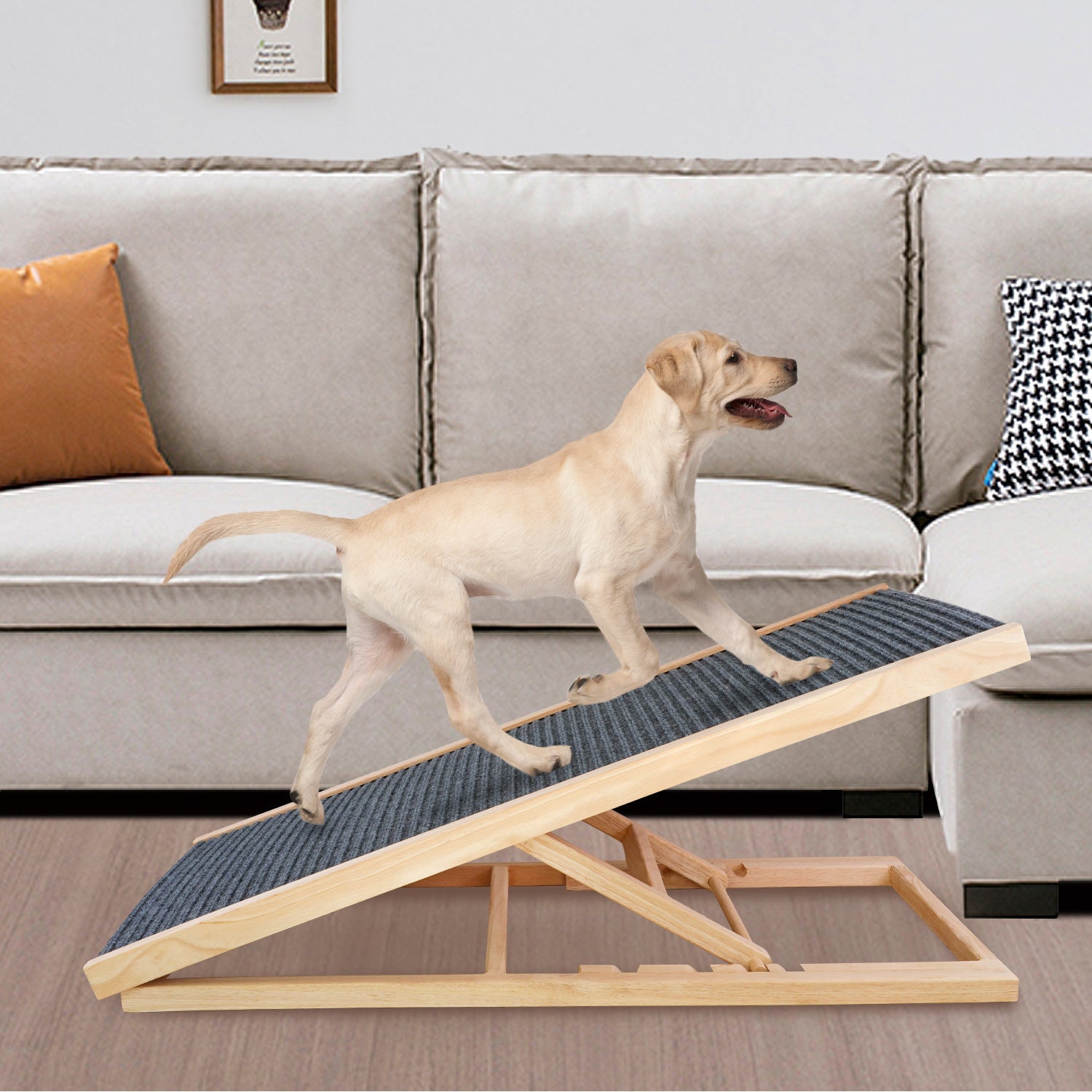 Solid Wood Adjustable Dog Ladder Sofa
