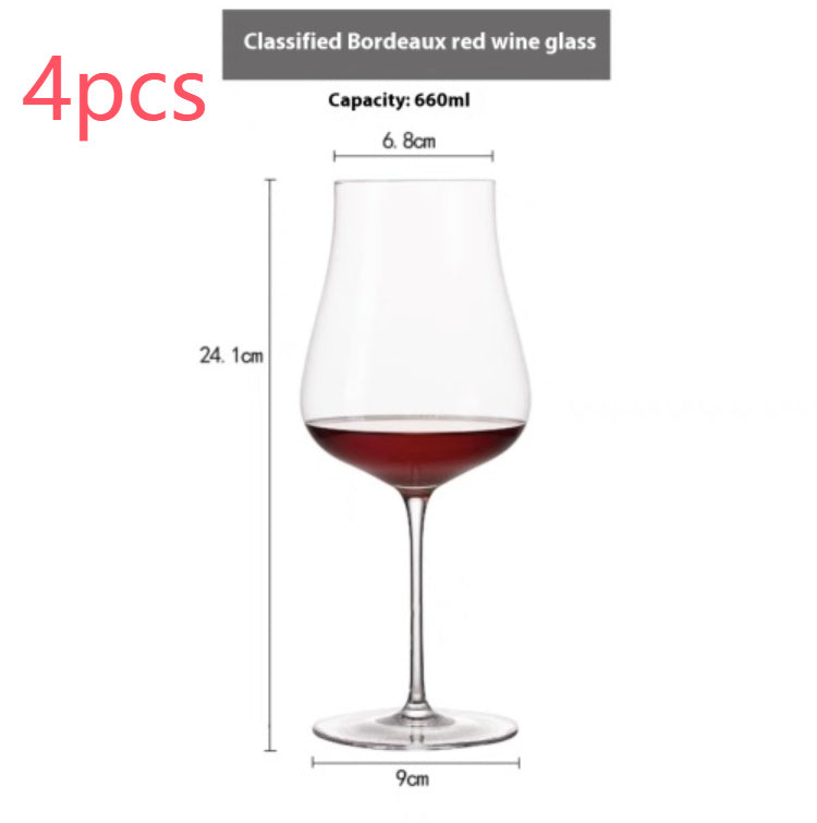 Yunya Bordeaux Wine Glass Ultra-thin Thin Rod Handmade Goblet