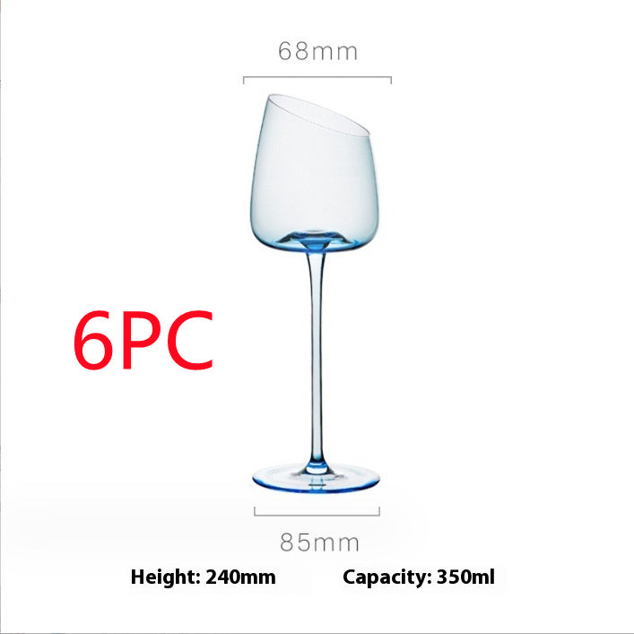 Klein Blue Crystal Glass Goblet Red Grape Wine Glass