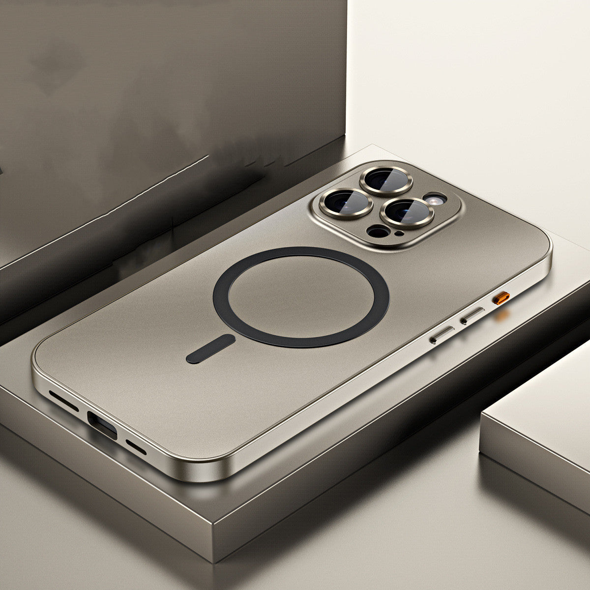 Spring Fastener Metal Frame Magnetic Phone Case