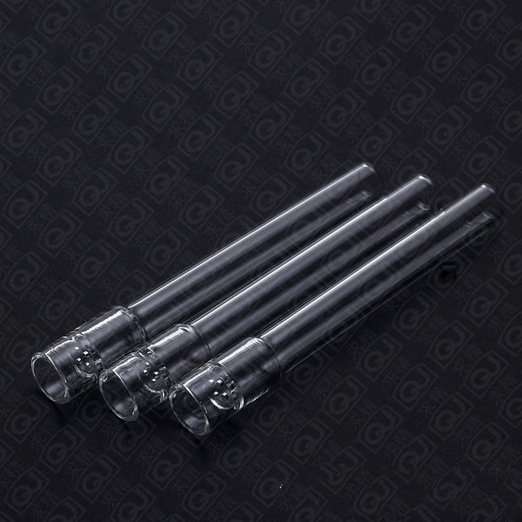 12110 With Filter Disc Transparent Straight Glass Tobacco Pipe