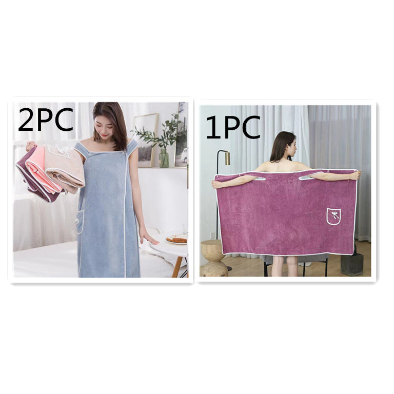 Coral Fleece Bath Skirt Pure Cotton Soft Water-absorbing Thickened Covered Bathrobe Chest-wrapped