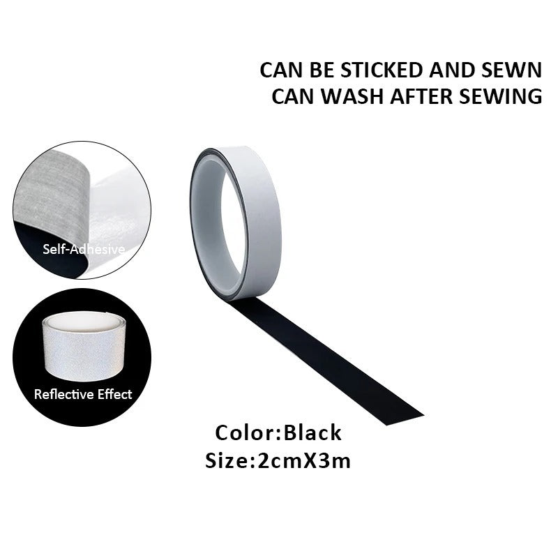 Super Bright Reflective Sticker Black Self-adhesive