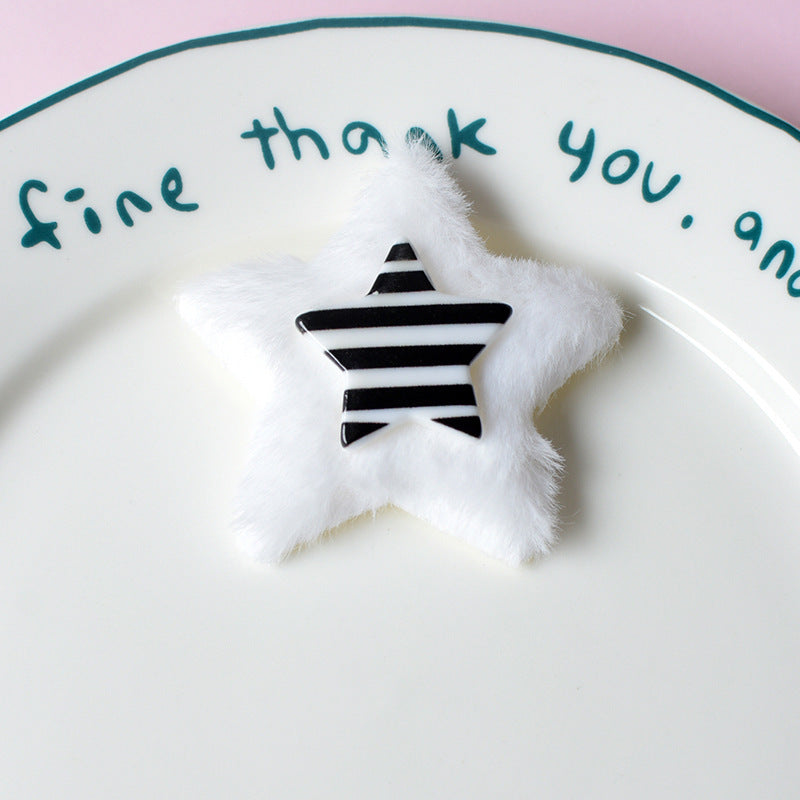 Plush Five-pointed Star Hair Accessories Hole Shoes Phone Case Ornament