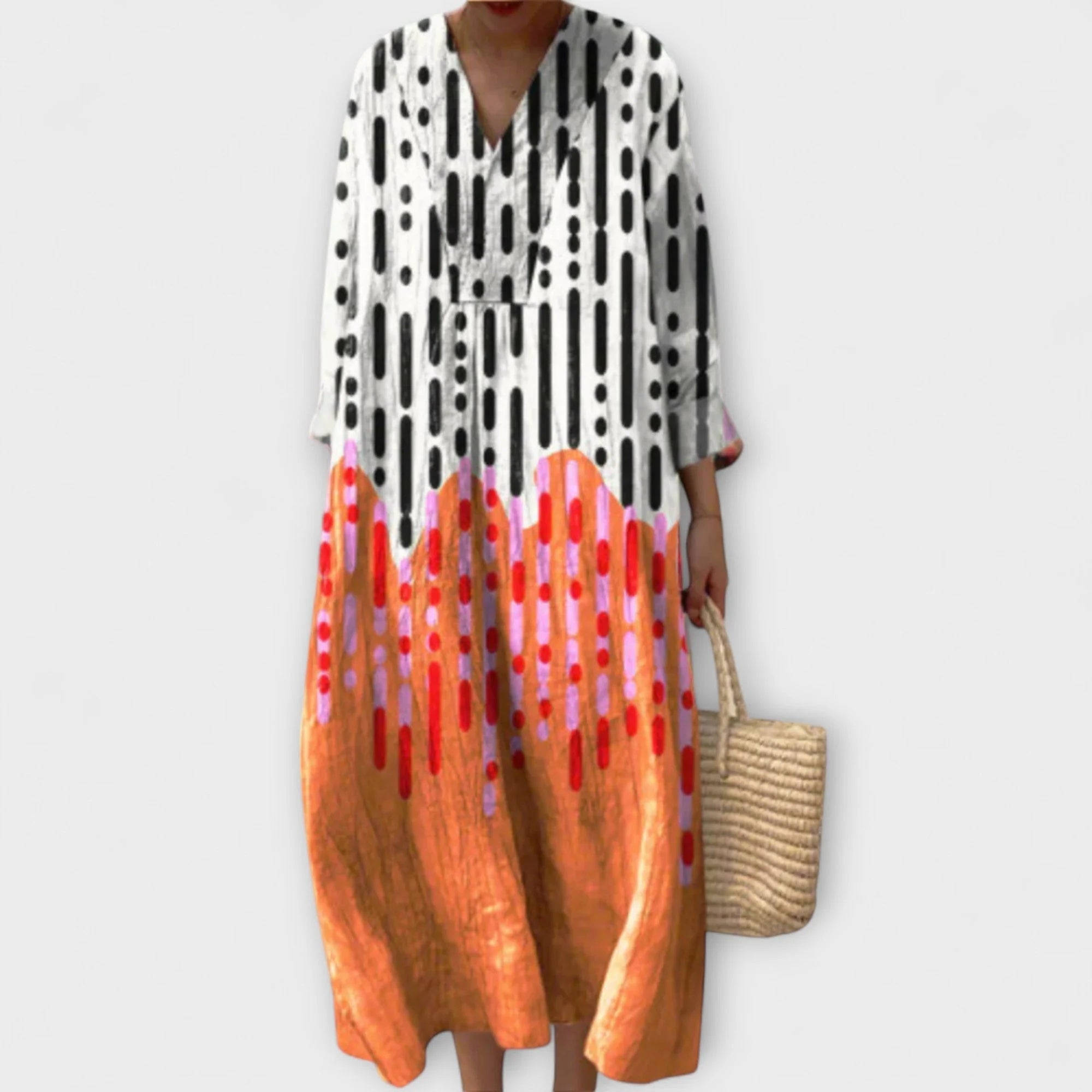 Ladies Fashion Casual Floral 3D Printing Dress