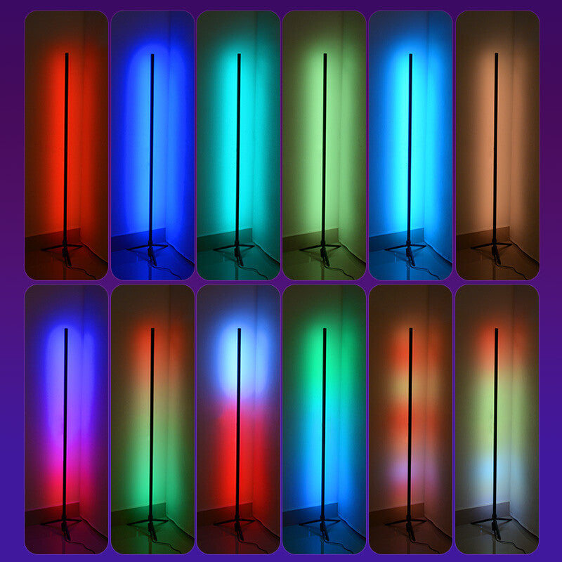 Colorful Floor Atmosphere Indoor Living Room Live Broadcast Home Adjustable Led Voice Control Induction Corner Lamp