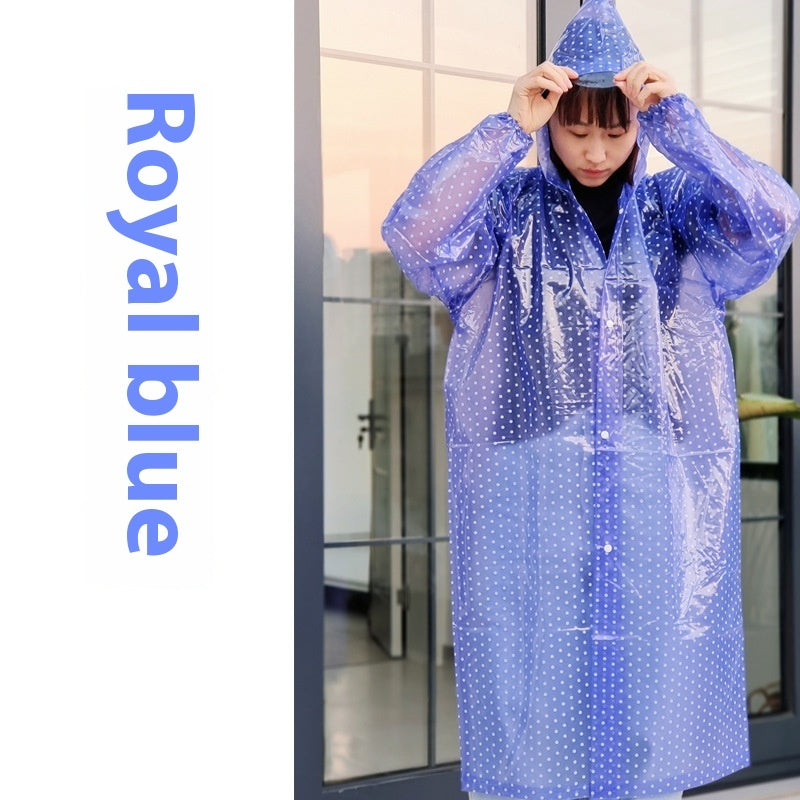 Polka Dot Raincoat Long Thickened Walking Tour