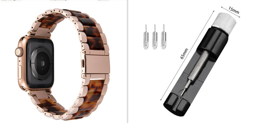 Resin Strap Stainless Steel Three Bead Replacement