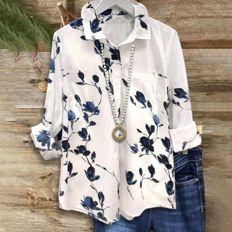 Printed Shirt Women's Long-sleeve Blouse