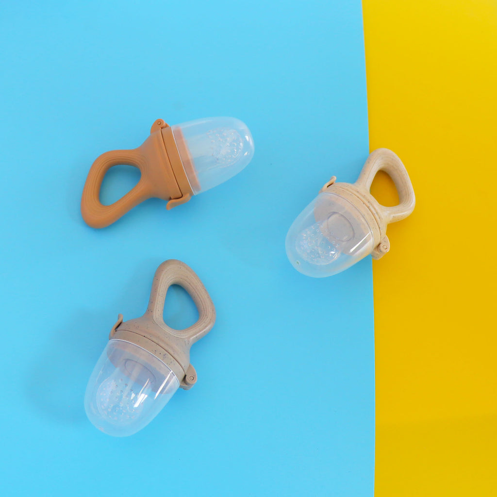 Baby Wheat Straw  Food Feeder Silicone Nipple