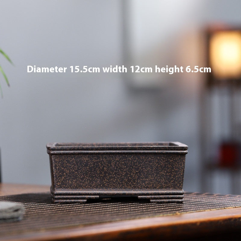 Yixing Purple Sand Small Flower Pot Stoneware Breathable