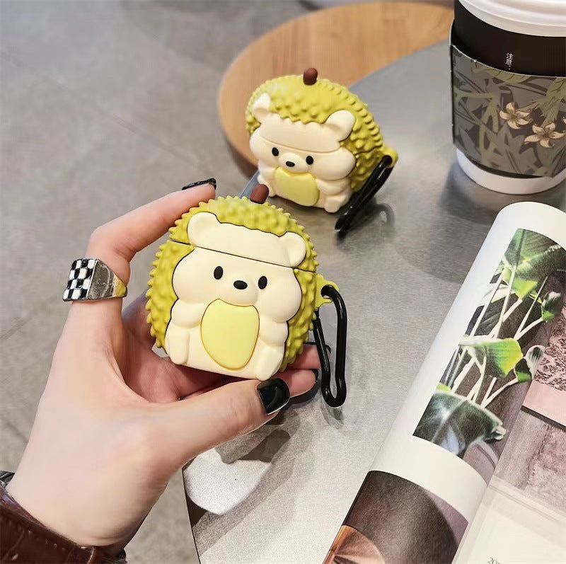 Durian Hedgehog Bear For Airpods Wireless Bluetooth Headset Protective Cover