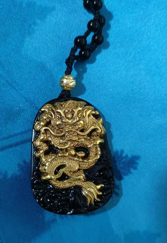 Golden Dragon Plated Pendant Necklace
