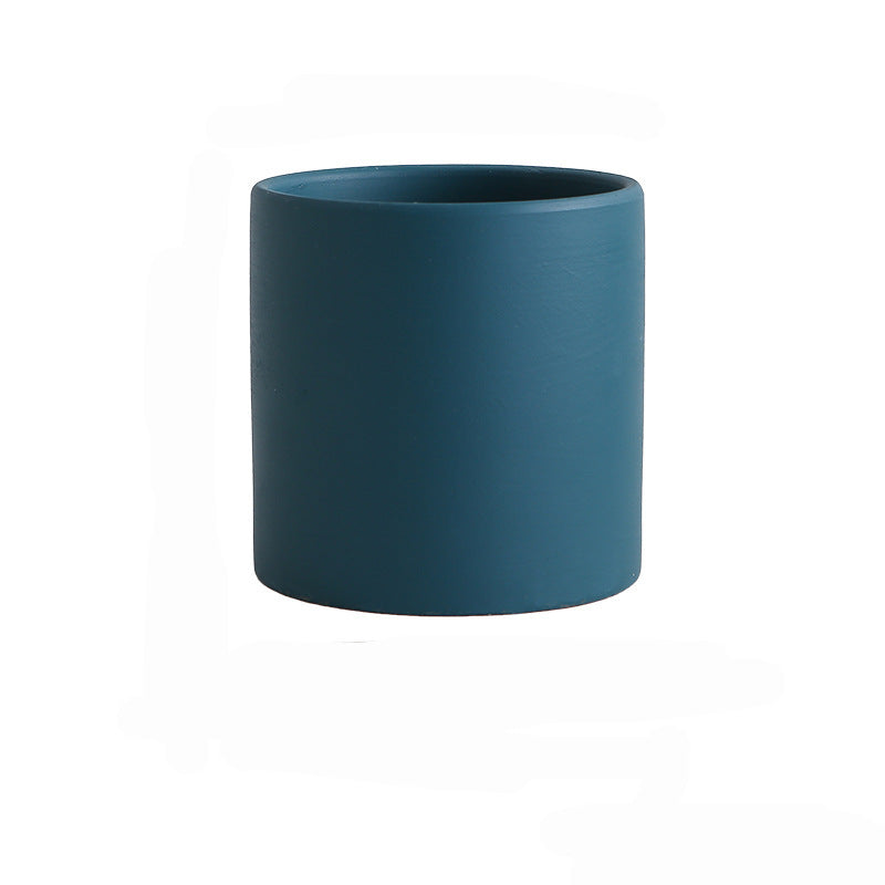 Ceramic Flowerpot With Straight Tube And Tray