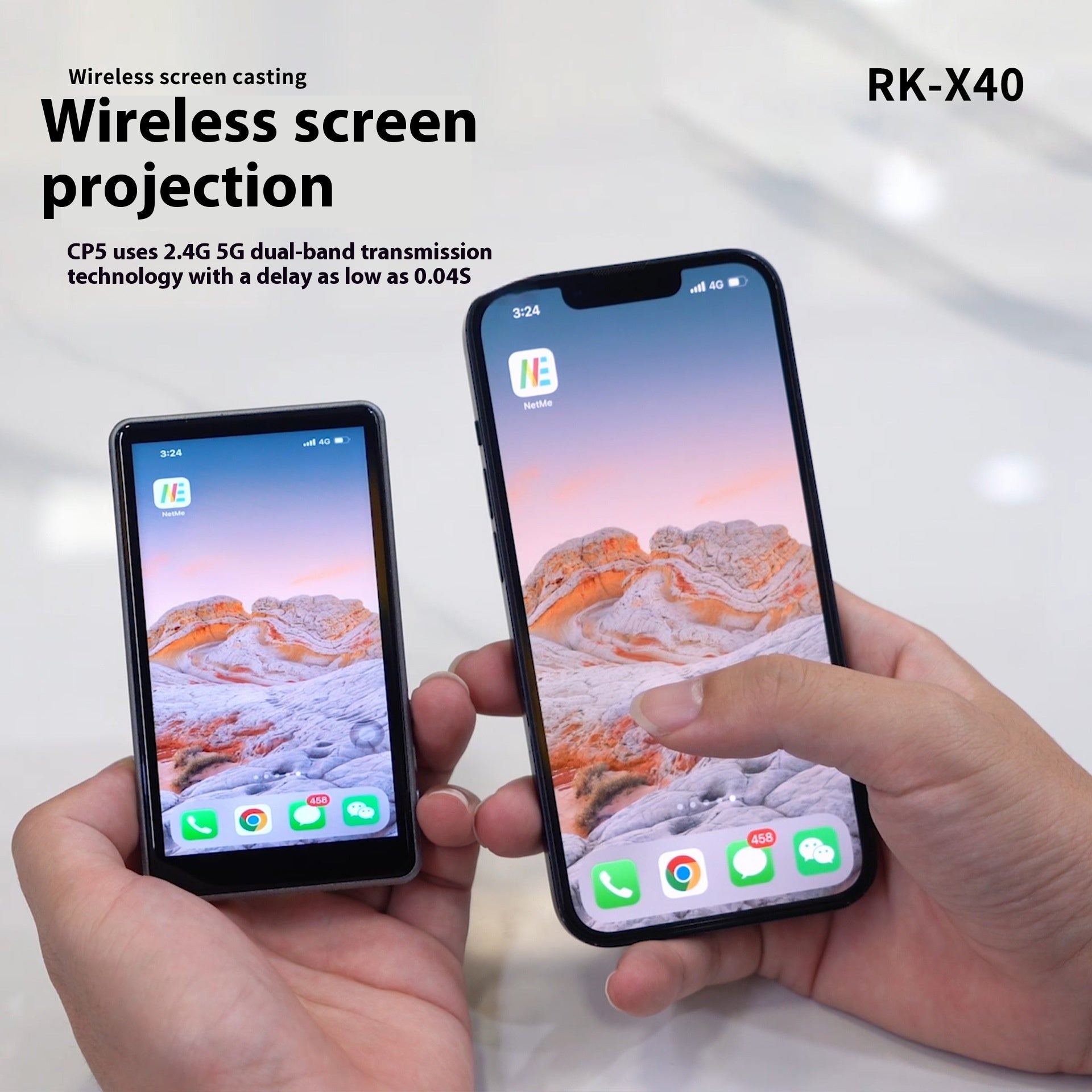 Magnetic Suction Wireless Mobile Phone Rear Selfie Multi-monitoring Device