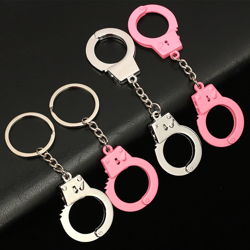 Metal Bags Pendant Zinc Alloy Casual Simulation Handcuffs Keychain