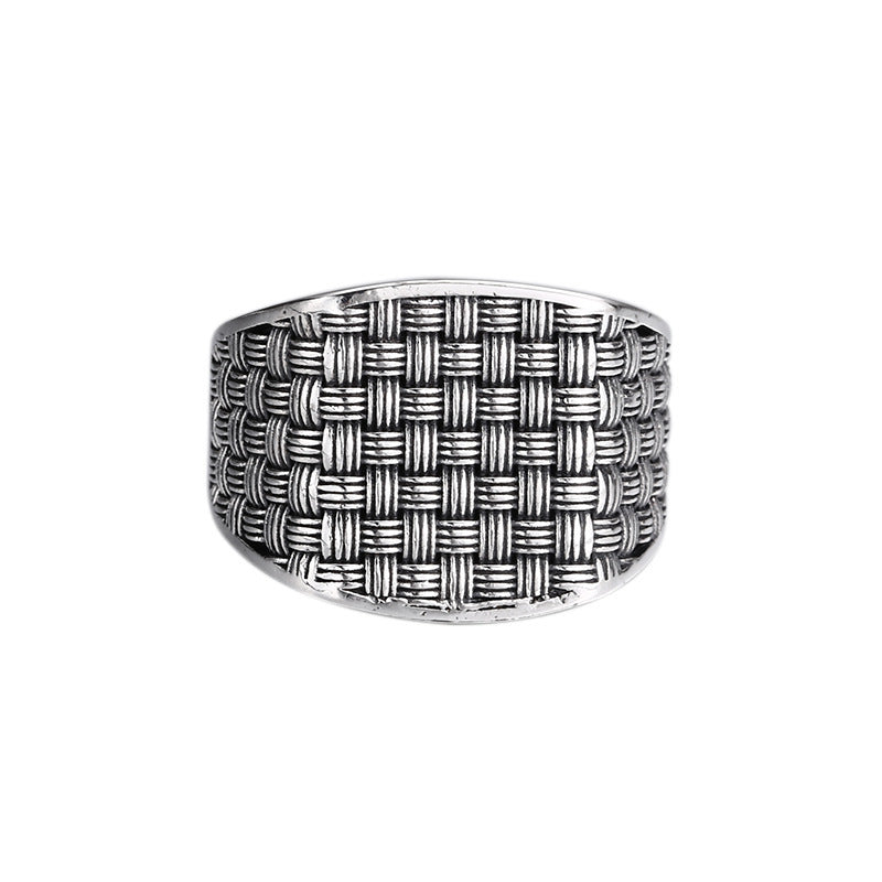 925 Sterling Silver Square Woven Ring