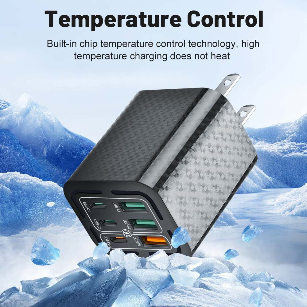 50W 6Ports 3USB 3PD Multi-interface Fast Charging Mobile Phone Charging Plug