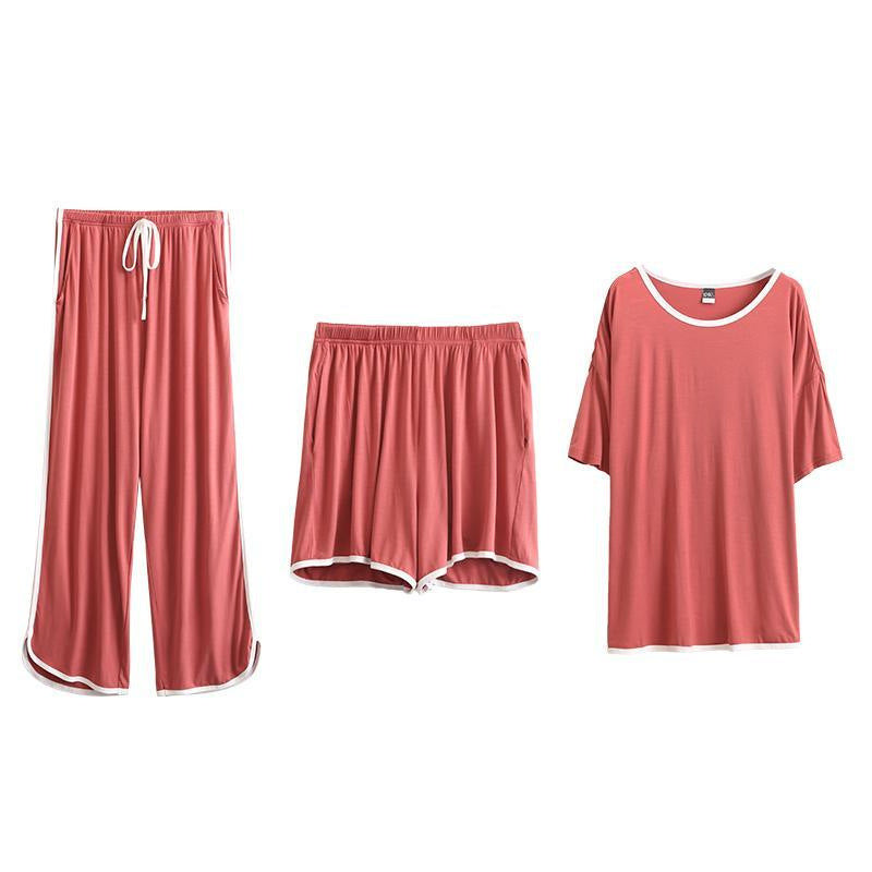 Half Sleeve Trousers Casual Home Two-piece Suit For Women Ins Fashion